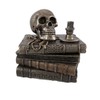 Veronese Design 4 3/4 Inch Wizard's Study Books And Skull