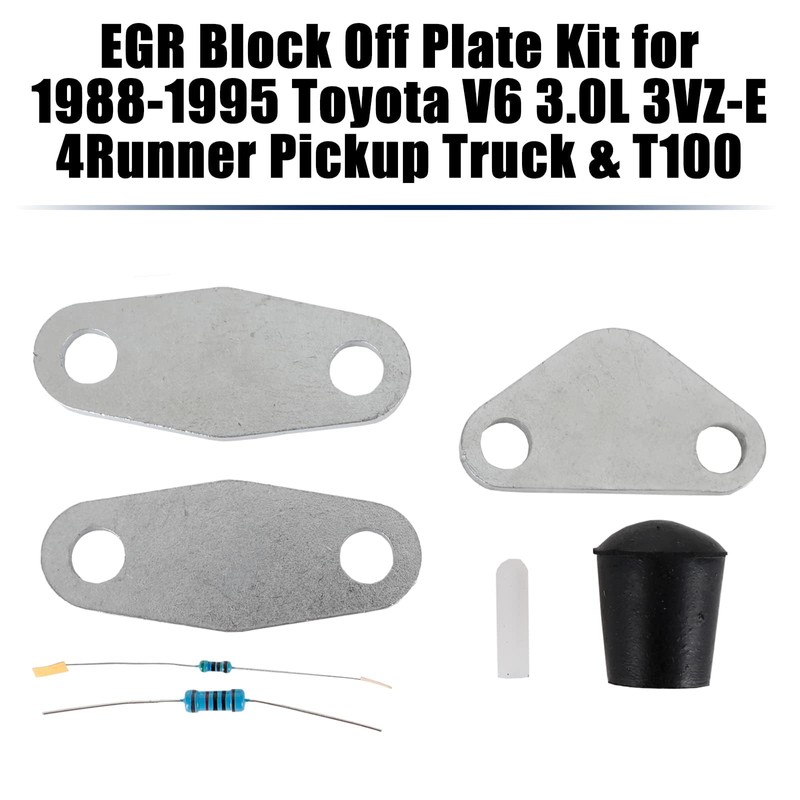 Areyourshop EGR Block Off Plate Kit for 1988-1995 To-yo-ta V6