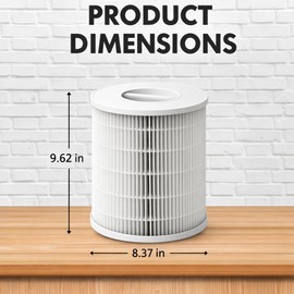 Nispira 4-Packs AP401 AP402 AP403 Filter Replacement for Dr.J, Airfire, GCZ, Dayette, JOWSET, FRESHDEW Air Purifier 3-in-1 H13 HEPA Activated Carbon