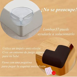 Lumbor37 Protectores Esquinas Protector Anticolisión de Rincón de Mesa Protector (12 Piezas de Espuma anticolisión de Alta Elasticidad + 8 Piezas de anticolisión Transparente)
