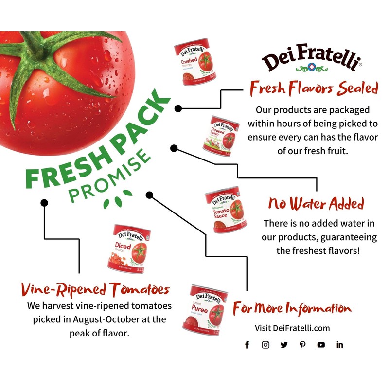 Dei Fratelli Chopped Tomatoes with Onion & Garlic - All