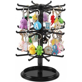IMPACT Online Keychain Decorative Stand Rotating Pusher Storage Aquky Accessory Stand (Black)