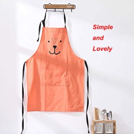 HILLHOME 2 Pack Cotton Adjustable Parent and Child Apron with Pockets Great Gift For Adult and Kid Baking,Painting,Mommy and Me Matching Set