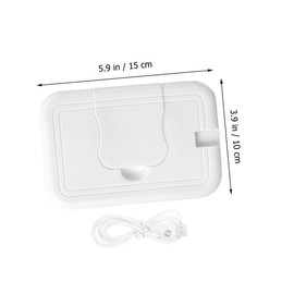 Totority Shower Wet Pouch Tissue Warmer Wipe Flushable Face Tissue Dispenser Water Dispenser for Bathroom Warmer Dispenser Refillable White Abs