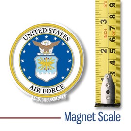 U.S. Air Force Emblem Magnet by Classic Magnets, 3D Rubber Vintage-Style Collectible Patriotic Military Souvenirs and Gifts Made in The USA