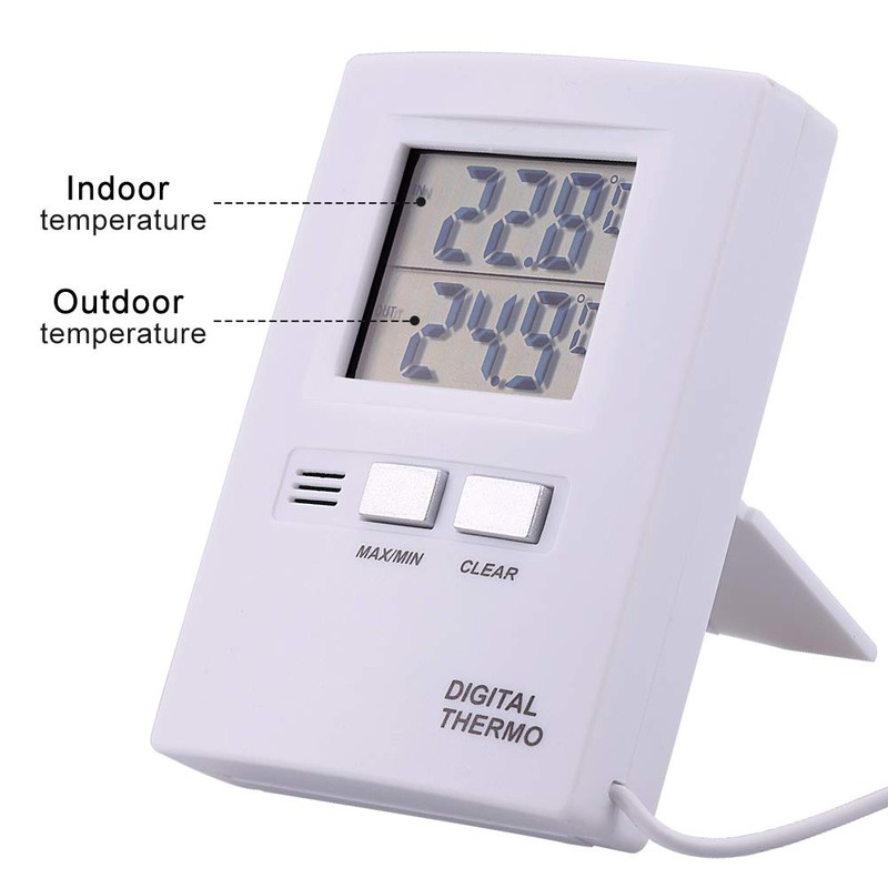 Fridge Thermometer, Freezer Thermometer High Precision LCD Digital LCD Display