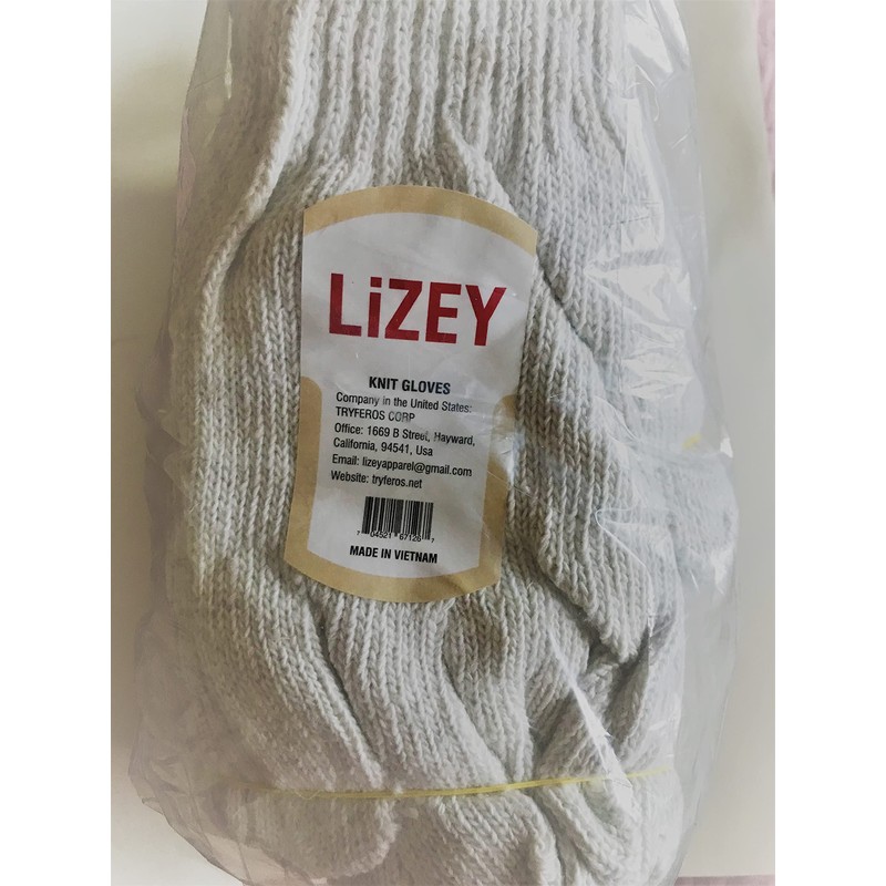 24 Pack Cotton String Knit Cotton Polyester Gloves Seamless Workwear