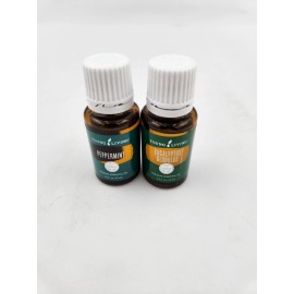 Young Living Essential Oils Premium Peppermint 15ml and Eucalyptus 15ml Sealed
