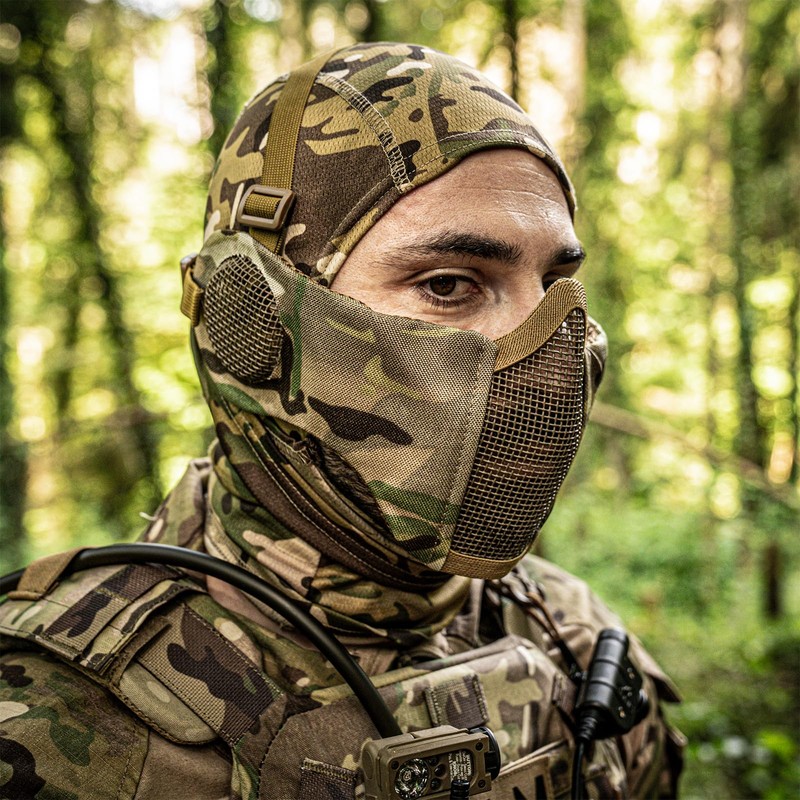 Airsoft Mask, Tactical Mask for Airsoft Paintball, Foldable Half Face