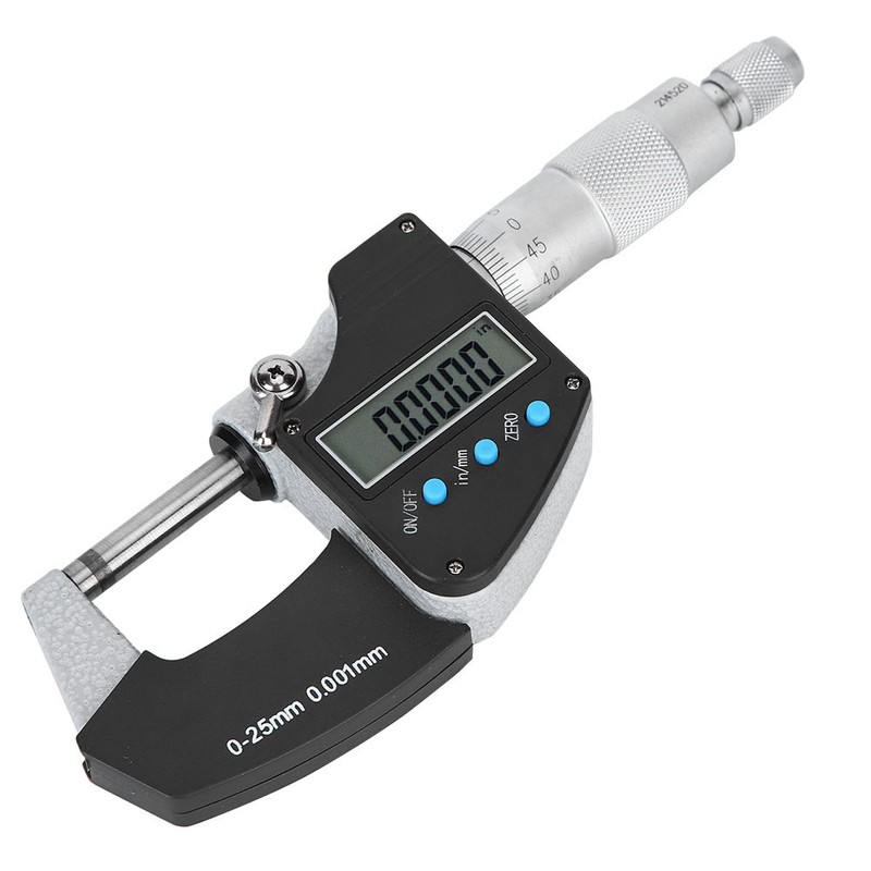 Micrometer Large Screen Digital Metric Imperial 0.001mm Accuracy 0‑25mm Outer