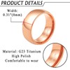 Cupimatch Titanium Ring Men's Women's Rings Black Gold Silver Rose
