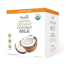 Organic Coconut Milk - 1.35 Gallon (173.46 Fl Oz) No Guar Gum, No Preservatives, Gluten Free, Vegan & Kosher Unsweetend Coconut Milk - 18% (Pack of 3)
