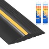 MYFAMIREA 20FT Garage Door Bottom Threshold Seal Strip with 300ml