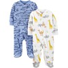 Simple Joys by Carter's Boys' 2-Pack Fleece Footed Sleep and