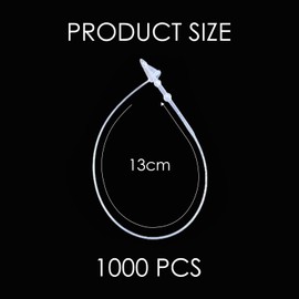 1000PCS Price Tags No Stickers Label Security Thread 13cm Price Tags Clothespins Can Be Used on Clothes (White)