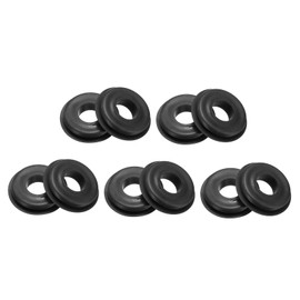 sourcing map 10 Pcs Glad Hand Seal, Truck GladHand Washers TPE Rubber Elastic Grommets Round Gasket for Semi Trucks Trailers Brake Air Hose Parts (Black)