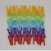 Saphare Laundry Pegs, Clothespins. (Rainbow, 40)