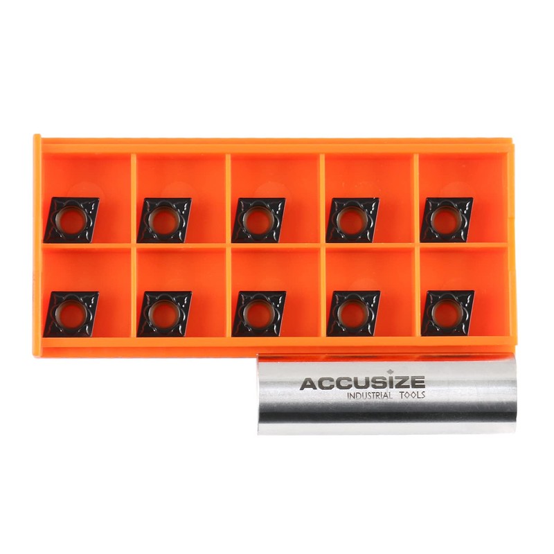 Accusize Industrial Tools Ccmt32.51-Md Cvd Insertos de carburo recubiertos Cvd,