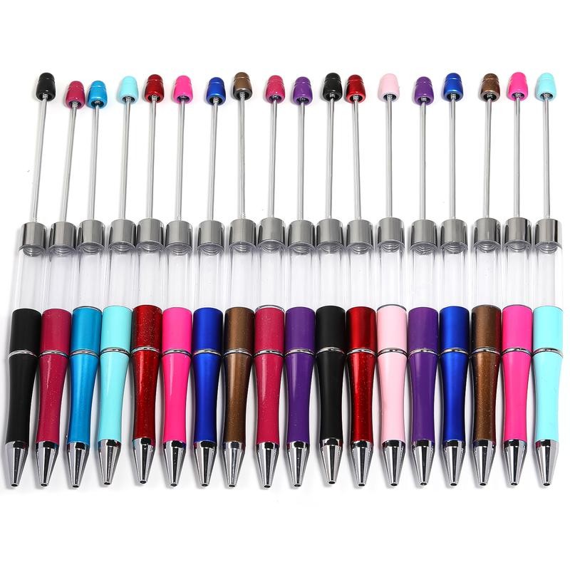 【P190】10PCS Creative DIY empty tube crystal plastic beaded ballpoint pen:_3#