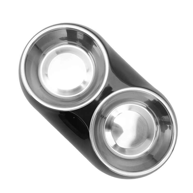 Stainless Steel Nonslip Double Pet Bowls Household Food Water Feeder