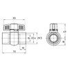 SANEI PVC Ball Valve Resin Irrigation Agriculture Nominal 13 VXH62-13-ZA