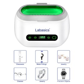 Labasics Ultrasonic Cleaner, Professional Compact Ultrasonic Cleaner with Digital Timer for Laboratory Instruments, 600 ml