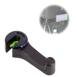 ViWaVee 2 in 1 Headrest Mount Car Hook with Mobile Phone Holder, 360° Rear Hook Car Seats for Bag, Purse, Fabric, Food, Back Seat Organiser, Handbag Holder (Black-1 Pack)