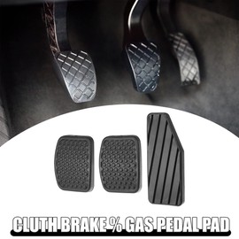 X AUTOHAUX Clutch Brake Pedal Cover Gas Pedal Pad Fit for Suzuki - 3 Pcs Black