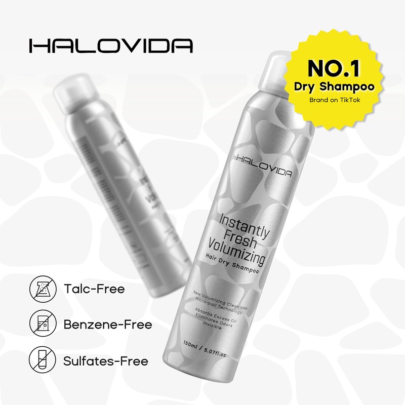 HALOVIDA Dry Shampoo for Women, Dry Scalp Shampoo Spray for