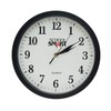 School Smart Wall Clock, 13 Inches, White Dial and Black