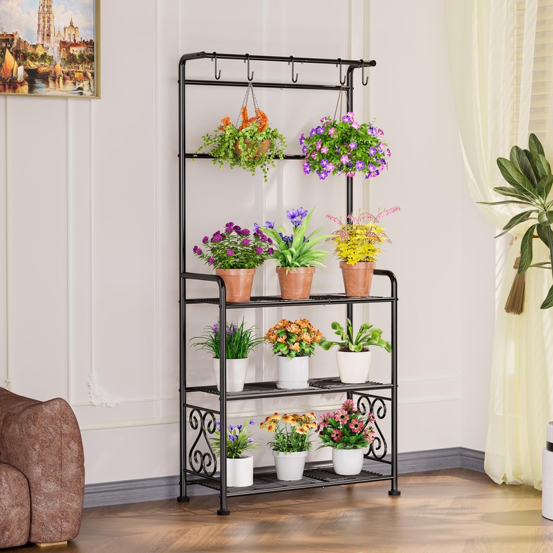 Plant Stand Indoor Outdoor Heavy Duty Metal - 56.4" Tall