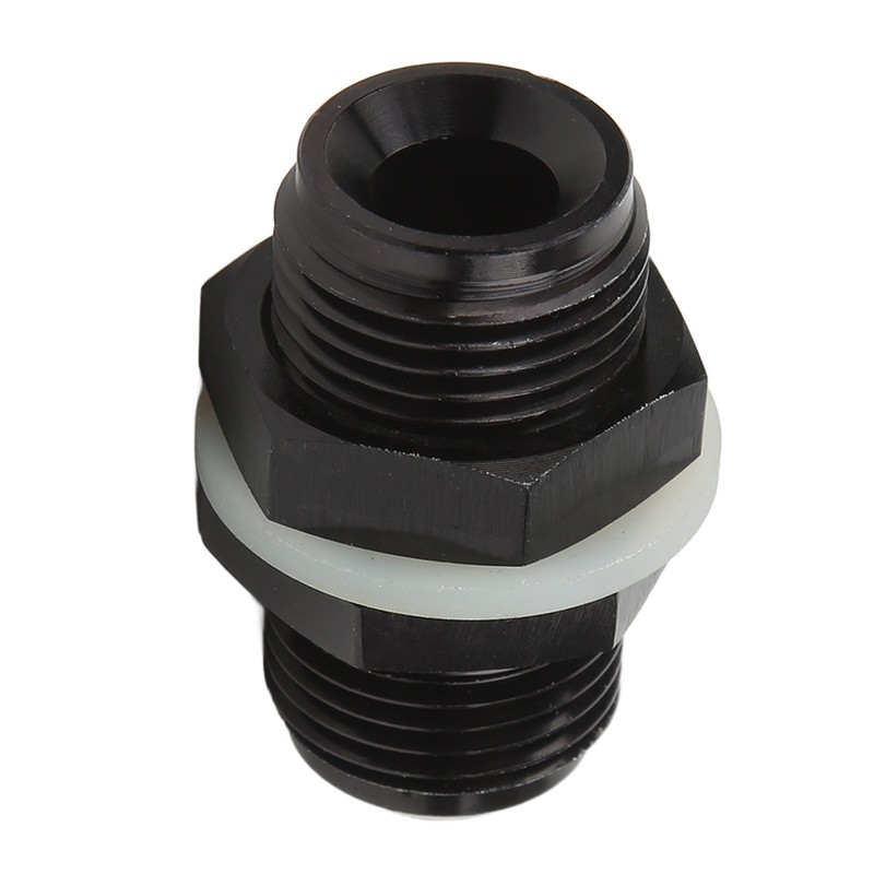 Fuel Cell Bulkhead Fitting with PTFE Washer Black Anodized 6061‑T6