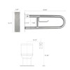 29-Inch Flip-Up Stainless Safety Flip-Up Bathroom Grab Bar with Integrated