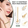 Beebeecraft 1 Box 20Pcs Heart Chain Extender Necklace End Chains