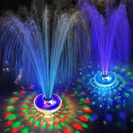 LanPool Floating Water Fountain with Underwater Lights, Rechargeable Battery Powered ...