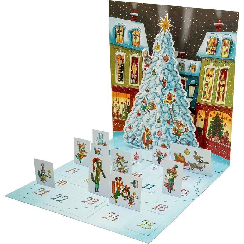 Merry Christmas Tree Pop-Up Advent Calendar: (Books for Family Holiday
