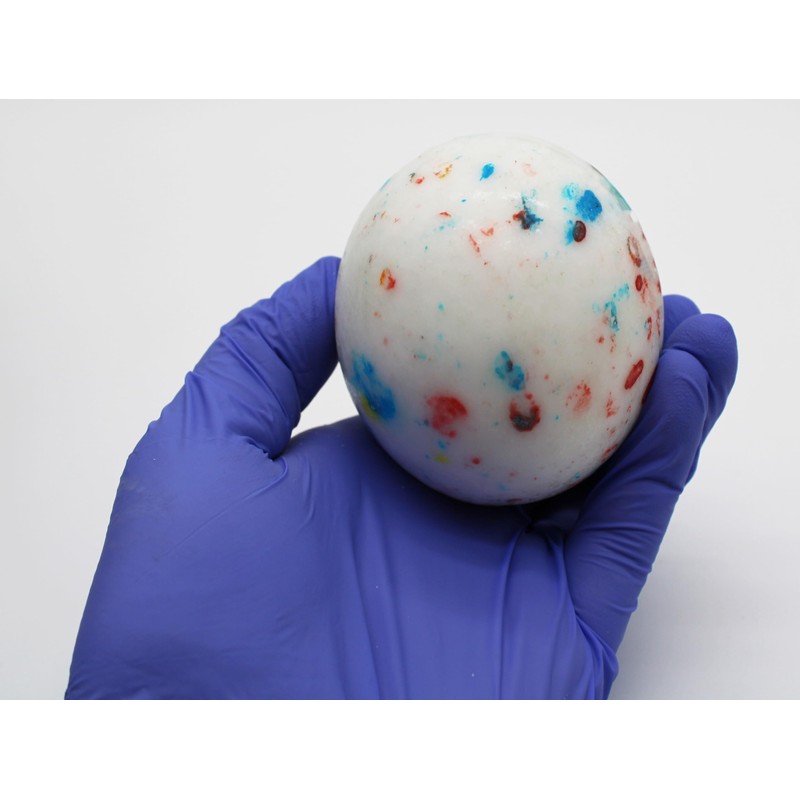 3 INCH LARGE Psychedelic Jawbreaker Candy BIG White Speckled Jawbreaker