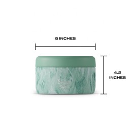 S'well S'nack Stainless Steel Food Container - 10 Oz - Peppermint Tree - Double-Layered Insulated Bowls Keep Food Cold for 10 Hours and Hot for 4 - BPA-Free