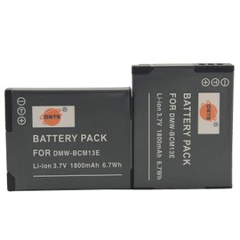 DSTE 2-Pack DMW-BCM13 DMW-BCM13e Li-ion Battery Compatible with Panasonic Lumix DMC-TZ60 ZS30 ZS35 ZS40 ZS45 ZS50 LZ40 TS5 TS6 TS7 TZ37 TZ40 TZ41 TZ55 Camera as DMW-BCM13PP