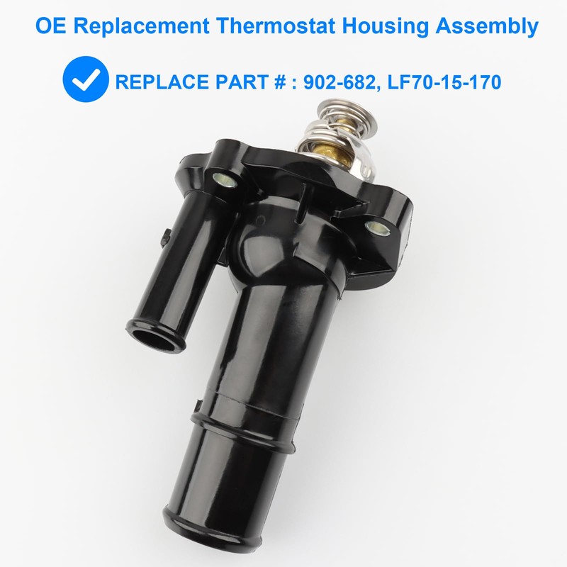 Thermostat Housing Assembly, Replace 902-682, LF70-15-170 Compatible with Mazda 2.0L