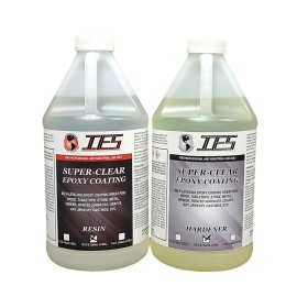 International Epoxies & Sealers Super Clear Epoxy Coating With UV for bar tops, tables, crafts, 1-Gallon Kit
