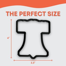 Liberty Bell Cookie Cutter with Easy to Push Design (4 inch)