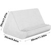 Soft Tablet Stand Pillow with Pocket,Tablet Cushion Stand,Adjustable 3 Viewing