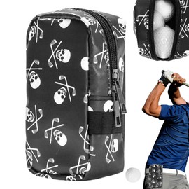 Golf Ball Bag | PU Golf Bag Ball Pouch Heavy Duty | Waterproof Golf Ball Bag Holder, Lightweight Protective Cover, Golf Accessories for Men Women Valuables