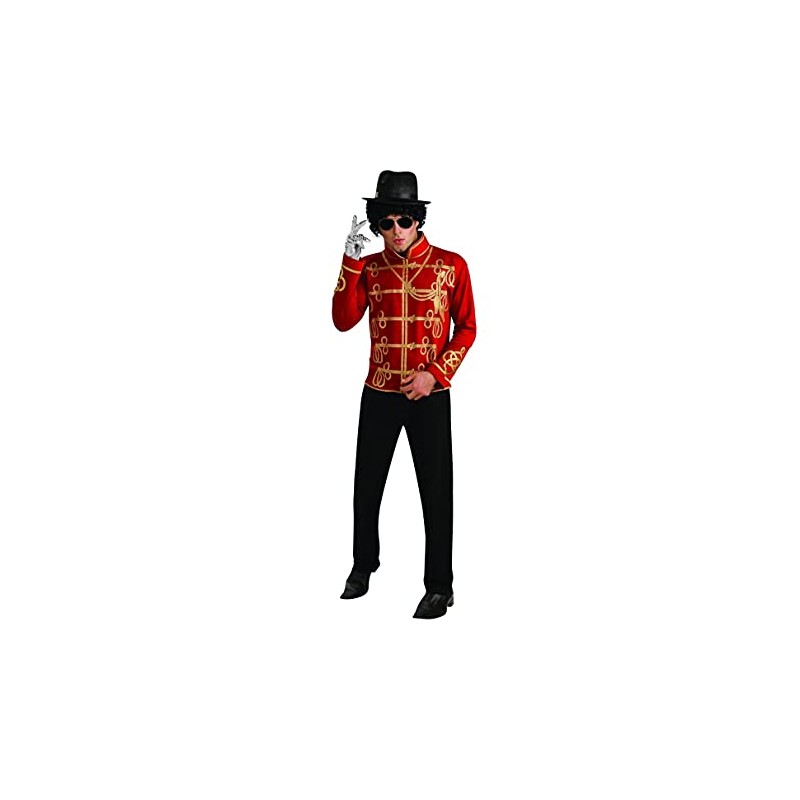 Rubie's Men's Michael Jackson Value Red Military Costume Jacket, As