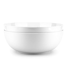 KX-WARE 11-inch Melamine Serving Bowls - Larger Salad Bowls Mixing Bowls, Set of 2 White