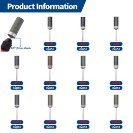 Waltool 22PCS Sanding Drums with 1/8"(3mm) Shank for Dremel, 180/240/320/400/600/800/1000/1200/1500/2000/2500 Grits Sandpaper Rotary Tool Accessories