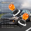 92166-3K000 Front Turn Signal Socket+Bulb for Kia Hyundai, 2Pcs, Amber