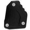 Black Motorcycle Kickstand Extension Plate Aluminium Alloy Side Stand Enlarger