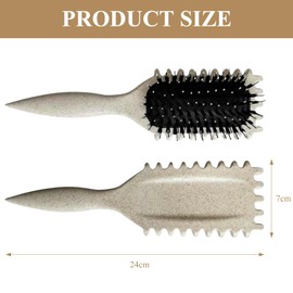 Curly Hair Brush,Locken Bürste,Curl Brush,Bürste für Locken,Haarbürste Locken,Bürste Locken,Zum Kämmen,Stylen und Stylen von Lockigem Haar mit Griff (Beige)